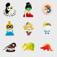 Acrylic Brooches